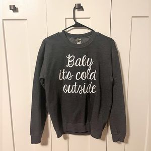 Pink Lily “Baby It’s Cold Outside Graphic Sweatshirt”